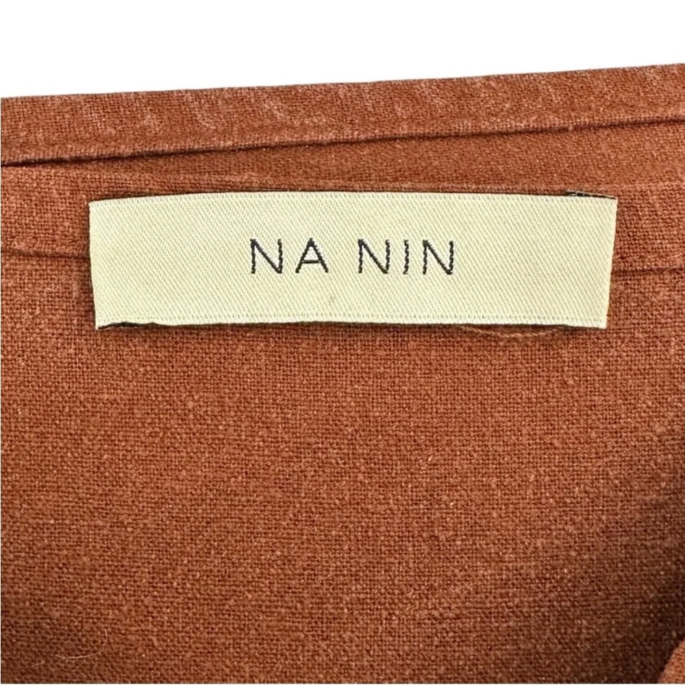 Na Nin raw silk, Tan Maxi Wrap Skirt - Picture 8 of 12